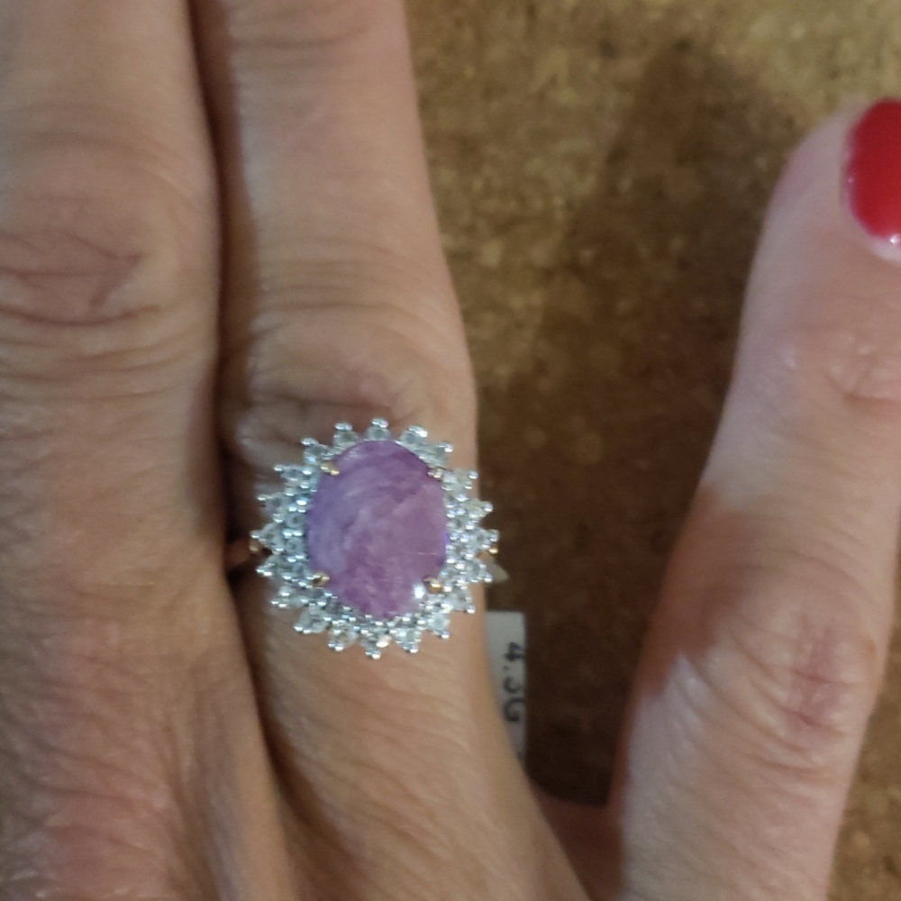 New Ruby & White Sapphire Star Ring